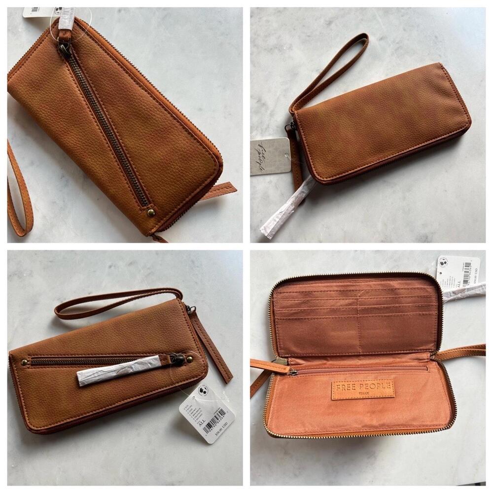 NWT Free People Distressed Vegan Wallet